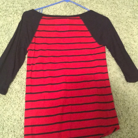 Abercrombie & Fitch STRIPED BASEBALL TEE - Picture 5 of 5